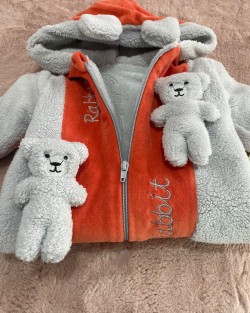 Ayıcıklı Erkek Bebek Peluş Tulum Ayıcıklı Erkek Bebek Peluş Tulum