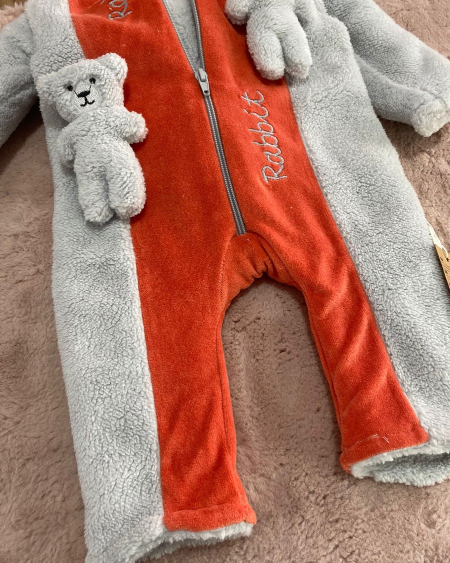 Ayıcıklı Erkek Bebek Peluş Tulum
