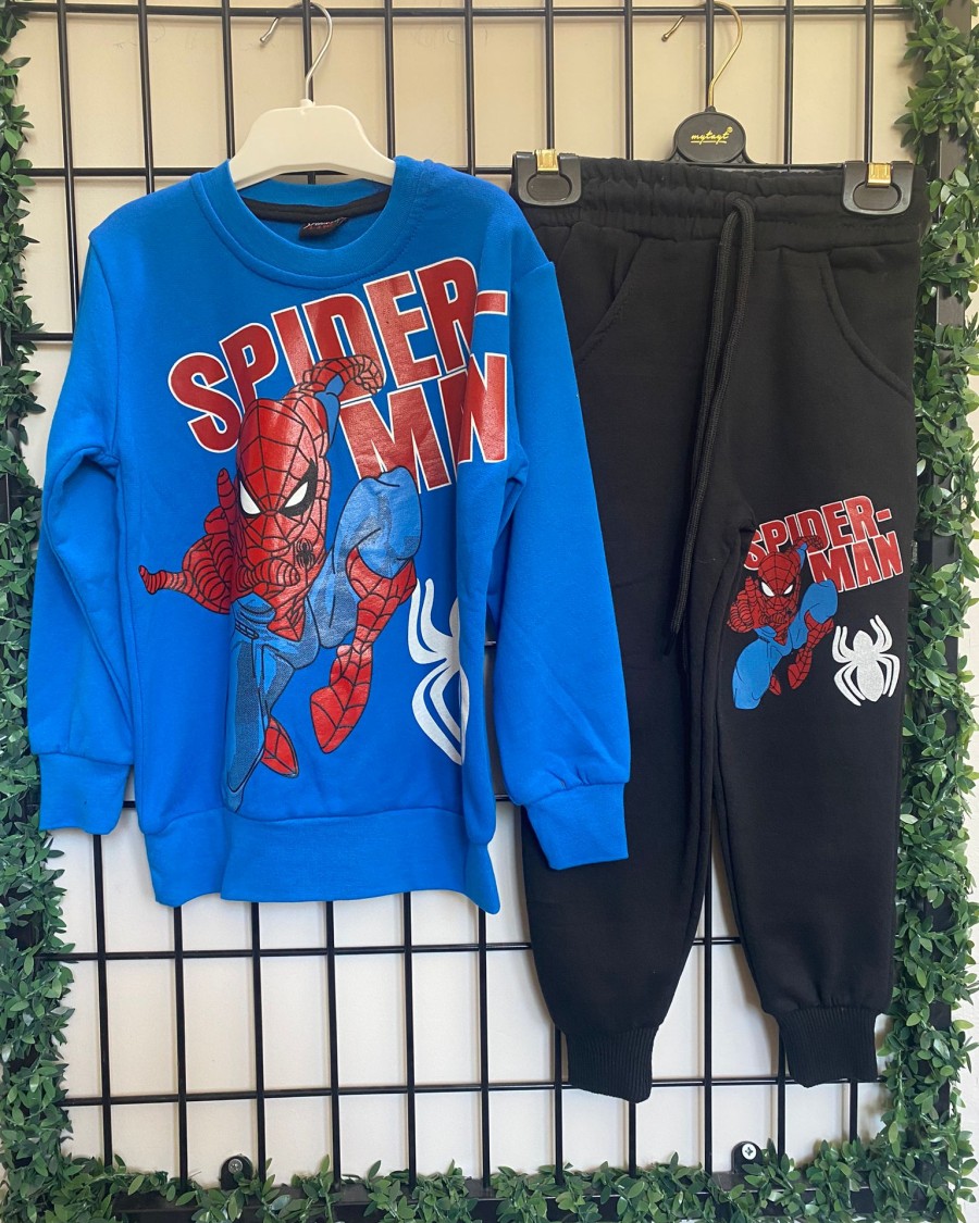 Mavi Spiderman  Baskılı Alt Üst Takım