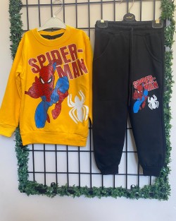 Sarı Spiderman Erkek Çocuk Alt Üst Takım