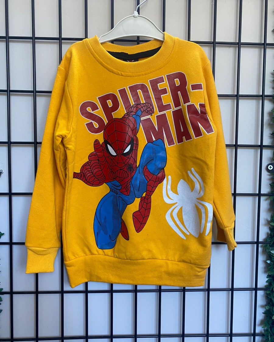 Sarı Spiderman Erkek Çocuk Alt Üst Takım Sarı Spiderman Erkek Çocuk Alt Üst Takım