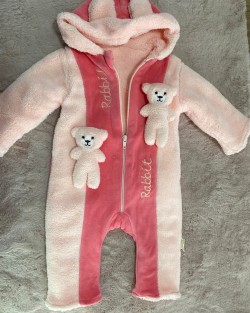 Kız Bebek Ayıcıklı Peluş Tulum