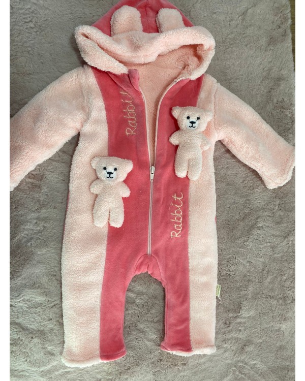 Kız Bebek Ayıcıklı Peluş Tulum