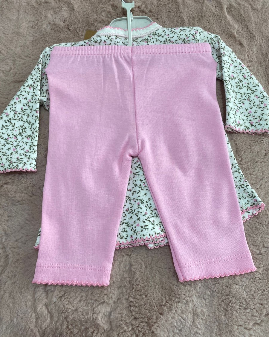 Kız Bebek Çiçekli Taytlı Takım